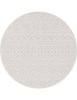 Alfombras de interior y exterior Livornia crema 200 cm redondo
