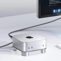 samzhe soporte de escritorio para mac mini m4m4 pro bracket de disipacion antiadherente de aluminio montaje base de