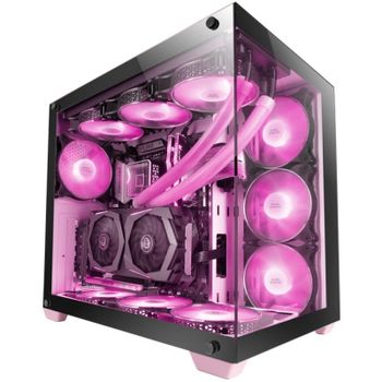 Mars Gaming MCV4 Torre XXL E-ATX Cristal Templado Lateral y Frontal Sin Marco Rosa