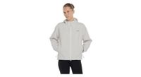 chaqueta impermeable new balance rc waterproof gris para mujer
