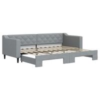 cama para adulto  cama individual  sofa cama nido tela gris claro 80x200 cm
