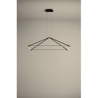 leds c4 colgante tubs 900mm led 41 blanco calido - 3000k on-off negro 1791lm