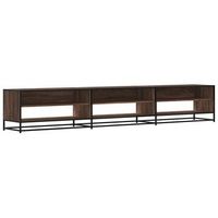 mueble para tv  mueble de salon  mesa de tv madera de ingenieria marron roble 270x40x46 cm