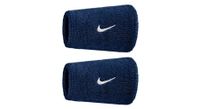 munequera ancha de esponja nike swoosh classic  x2  azul