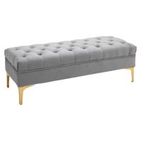banco de cama 118x45x42 cm gris
