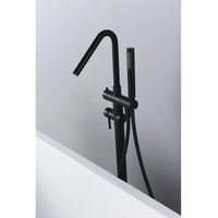 grifo pie banera negro mate - serie corcega