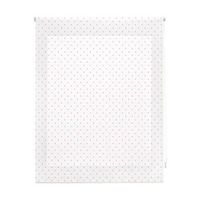 estor enrollable premium - estor enrollable tamano 120x250 - estor premium color blanco con motas rosas  blindecor