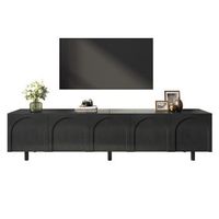 mueble de tv - mueble para salon - pb y mdf - negro 180x38x45cm