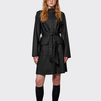 Rains Curve Patent Shell Jacket - L