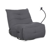 sillon gamer dami relax electrico tejido 3d balancin brazo movil bolsillo lateral gris