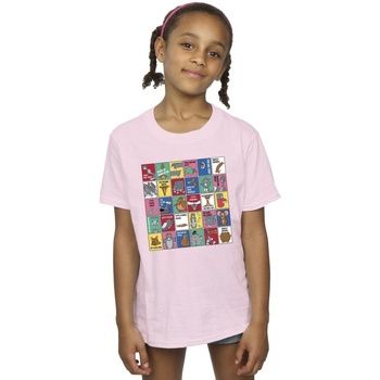 Dessins Animés Camiseta Grid Squares para niña