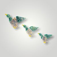 set of 3 colour acrylic ducks