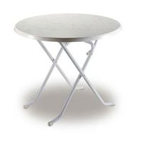 mesa redonda plegable 85 cm blanca eredu