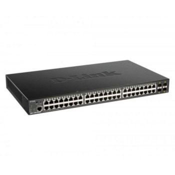 Switch D-Link DGS-1250-52XMP/E 48 Puertos Gigabit PoE+ 4 SFP+ Gestión L2 Redundancia Rack
