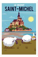 poster del mont saint michel sin marco 30x45cm