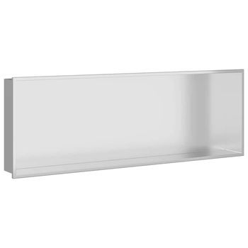 Nichos De Ducha Plateado 90 X 30 X 9,5 Cm Acero Inoxidable Vidaxl