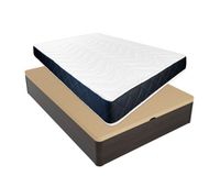 pack colchon viscoelastico juno  canape madera abatible 150x190 con montaje incluido color wengue