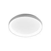 krizia - plafon led regulable 38w 3000k - luz calida 3300lm difusor opal marco blanco satinado ip20 d27 cm diseno moderno