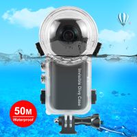 puluz - carcasa de buceo invisible impermeable hasta 50 m para camara de accion panoramica insta360 x3 accesorios para camara