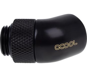 Icicle 45 Degree Angled Rotary Fitting - Black, Black