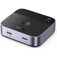 switch kvm ugreen aw502 55451 hdmi usb-c 4k 60hz hdr aluminio