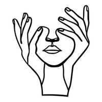 decoracion pared de metal hand face negro 70x86 cm