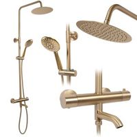 conjunto de ducha rea con termostato lungo gold brush