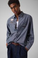 camisa holgada de mezcla de lino