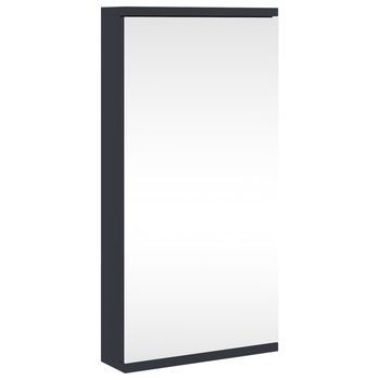 Mueble De Baño De Esquina Con Espejo Gris 30x24x60 Cm Vidaxl