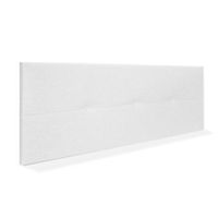 cabecero de lino natural con botones 150x50cm camas 150 - blanco