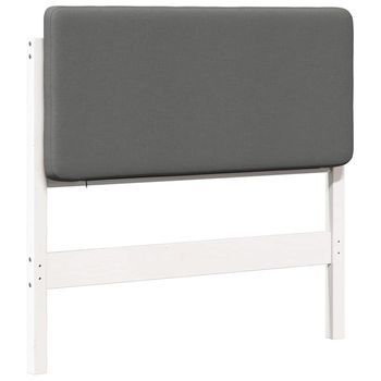 Cabecero Tapizado Y Gris Claro 100 Cm Madera De Pino Macizo Vidaxl