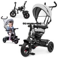 triciclo evolutivo 3 en 1 ligero frey con ruedas inflables capota y barra de empuje 1-4 anos