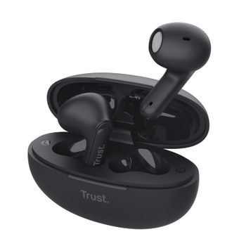Trust Yavi ENC Auriculares Bluetooth con Estuche de Carga Negros