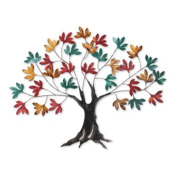 Decoración Pared De Metal Yggdrasil Multicolor 115x94x4 Cm