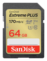 extreme plus 64gb sdxc 170mbs uhs-i c10