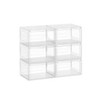 cajas apilables para zapatos con puerta y diseno transparente 6