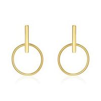 pendientes circulares para mujer en oro de 9 quilates