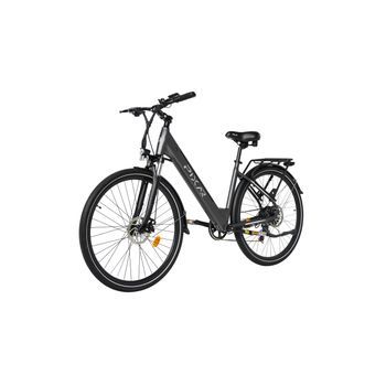 Bicicleta Electrica Urbana Pixar City 1, Bateria 36v 12.8ah, Shimano 7 Velocidades, Color Plata, Frenos Fiables Y Uso