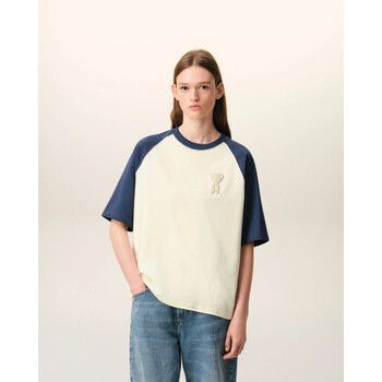 Ami Paris Tops y Camisetas T-SHIRT UTS379.726 CREAM para mujer