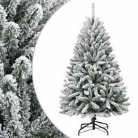 arbol de navidad  decoraciones de navidad artificial con bisagras y nieve flocada 120 cm cfw504973