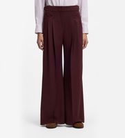 boss para mujer 50553595 pantalon takora marron oscuro 38 casual lana clasico