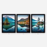 cuadro decorativo enmarcado 3sc108 multicolor 35x45 cm 3 piezas