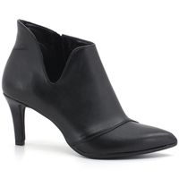 divine follie botines tronchetto tacco pelle nero 9102 para mujer
