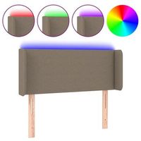 cabecerorcabecero camarpanel de cabecera con led de tela gris taupe 93x16x7888 cm