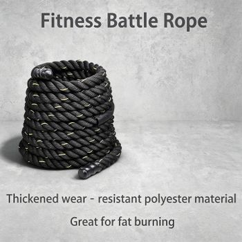 Cuerda de batalla, cuerda de entrenamiento físico, cuerda de entrenamiento de fuerza para quemar grasa para hombres y mujeres, cuerda de fitness para ejercicios aeróbicos