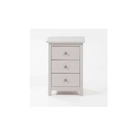 mesita madera maciza con tres cajones funcional y elegante