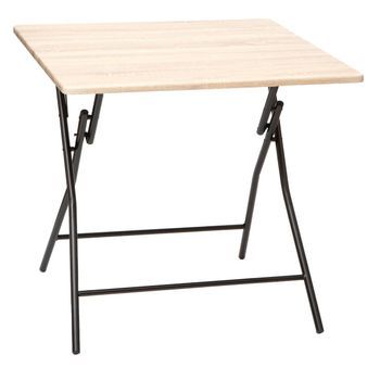 Mesa Plegable Efecto Madera, 4 Plazas