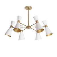 lampara de techo metal 6 focos jigger blanco