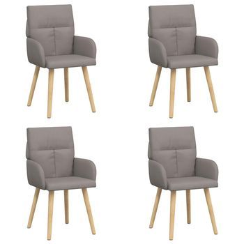 Sillas De Comedor 4 Uds. Tela Topo 60 X 56 X 96 Cm Vidaxl