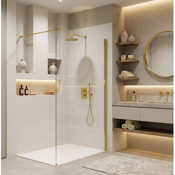 Pared De La Ducha Rea Flexi Transparent Gold 100